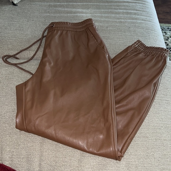 Leather Look Joggers - Picture 3 of 7